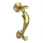 Large SATIN Brass Doctors Style Door Knocker (SB2002)