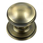 Solid Antique Brass Victorian Centre Pull Door Knob / Handle (XL16)