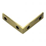 Solid Antique Brass Cabinet / Chest Corner Strap 2" x 2" x 5/8" (XL167)