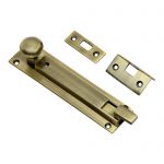 6" Cranked Antique Brass Door Security Bolt (XL2000A)