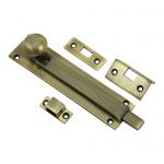 6" Straight Antique Brass Door Security Bolt (XL2017A)