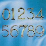 Antique Brass Door Numbers