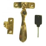 Solid Brass, Georgian Rope style security / locking window latch