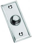 Polished Chrome, Victorian, Oblong Door Bell Push (BC183)