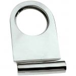 Polished Chrome, Round Top, Victorian Style Cylinder Lock Surround & Door Pull (BC106)