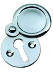 Polished Chrome Victorian Keyhole Covered Escutcheon (BC103)