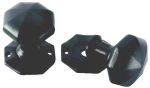 Rustic Octagon Door Knobs / Handles Black Cast Iron (BH418)