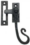 Pigs Tail Window Latch in Black Cast Iron (AB238)