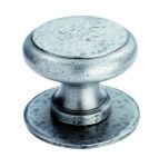 Wrought Iron Centre Door Knob in a Pewter, Rustproof Finish
