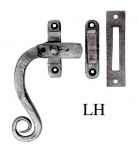 TO CLEAR LH Wrought Iron Security Window Latch in Pewter Effect, Rustproof Finish
