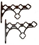 Black Pot / Pan Rack shelf Bracket Kit in Black Cast Iron