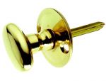 Door Security Rack Bolt Splined Knob in Solid Polished Brass