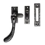 19L Security Monkey Rat Tail Window Latch By Frelan LH Black Cast Iron