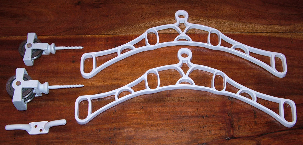 Victorian Clothes Airer Maid AGA kit White Cast Iron