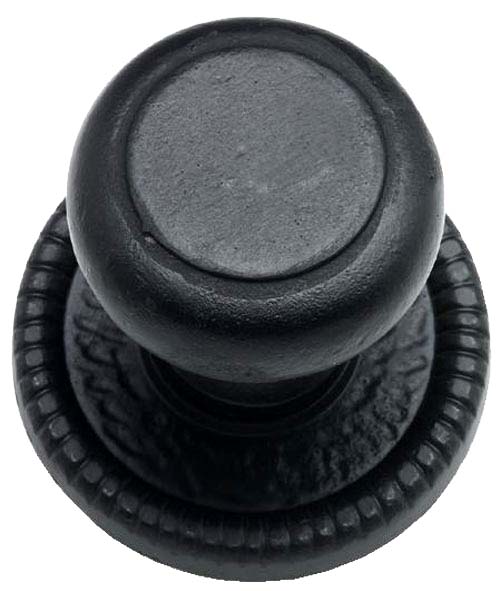 Very Large Georgian Centre Door Knob Handle Black Cast Iron