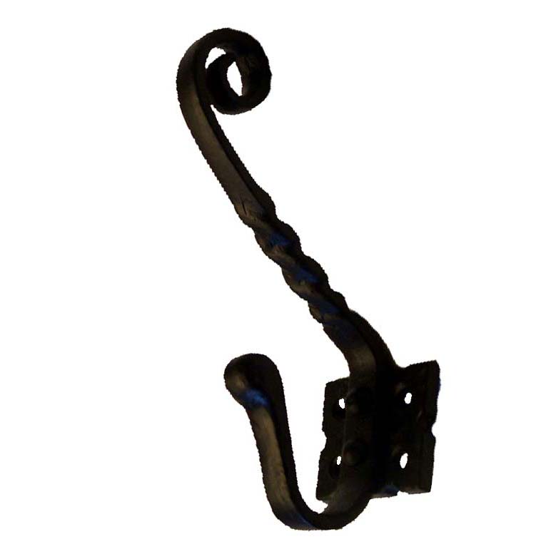 6 Black Cast Iron Coat Hook / Hat Peg / Hanger (AX17)