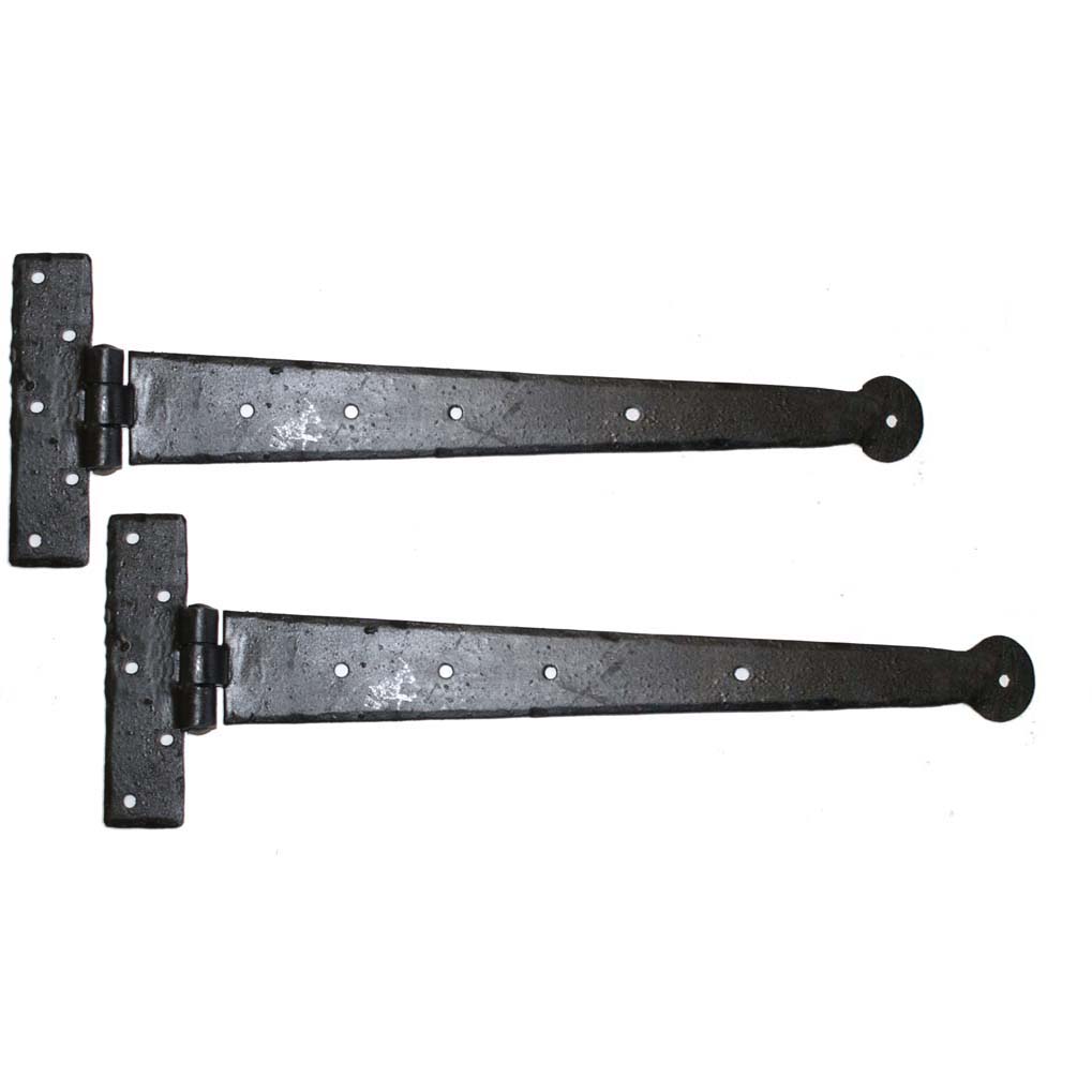 Beeswax, Wrought Iron 18" Penny End Tee Hinges