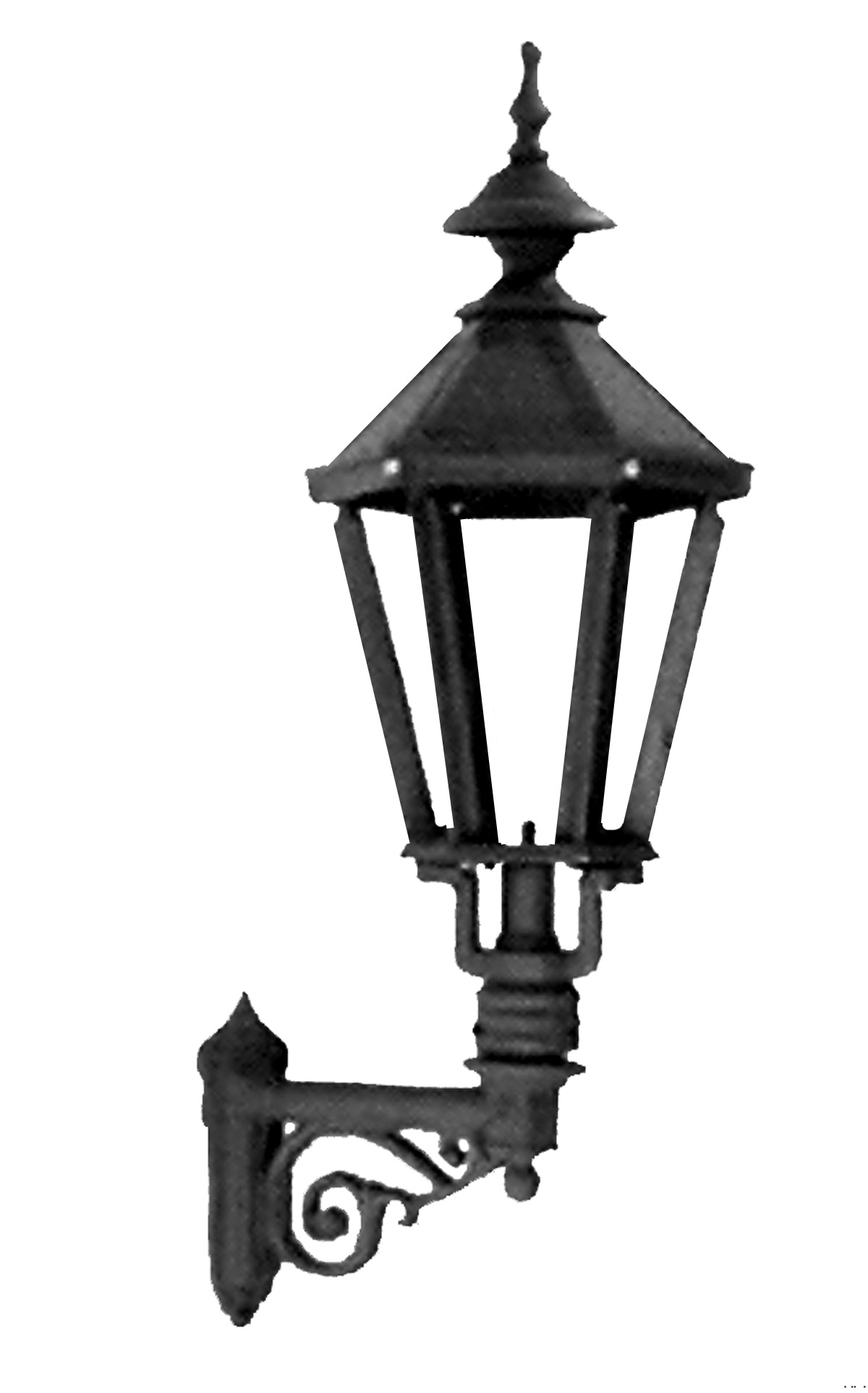 cast iron wall lamp lamp lantern victorian style clear glass e66